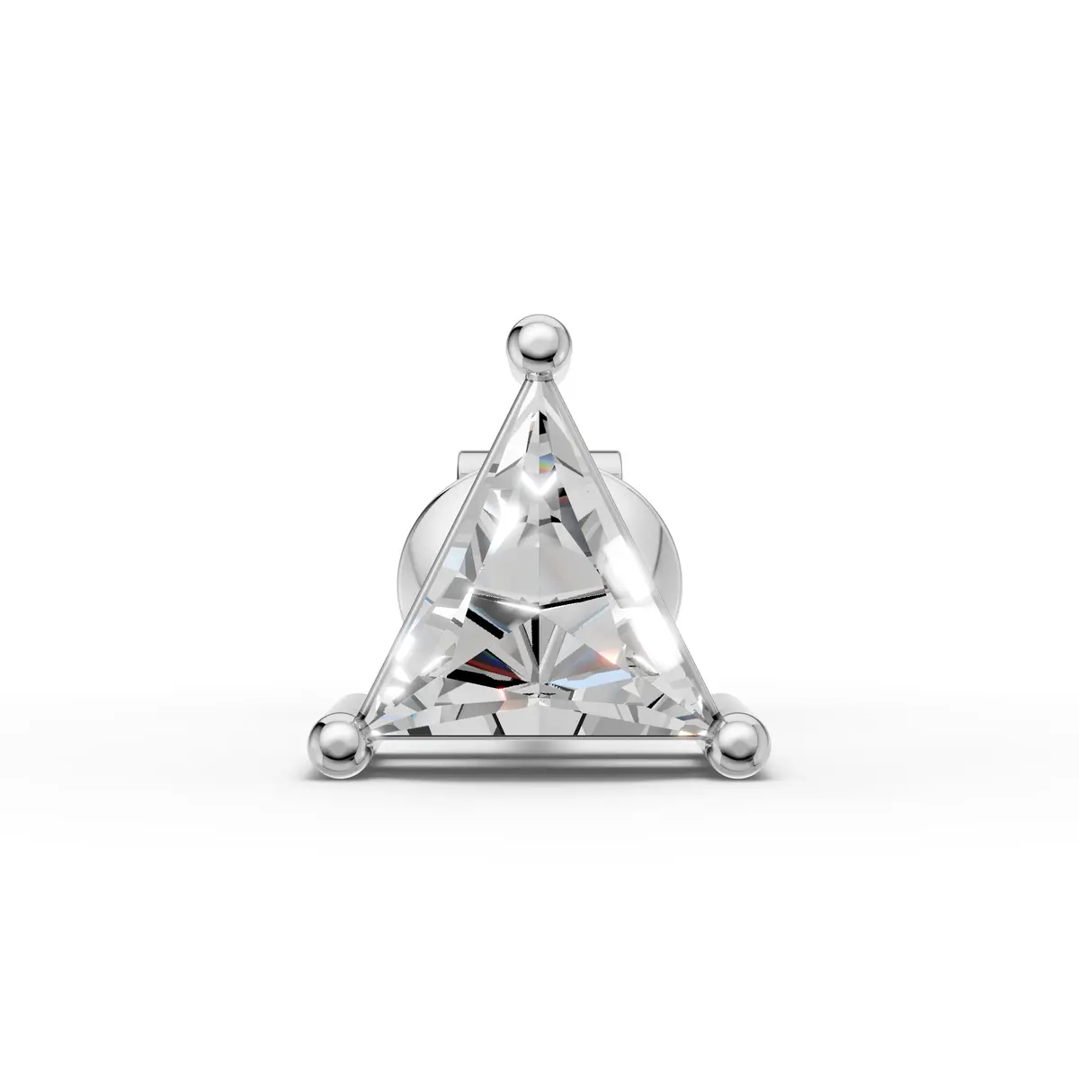 Triangle Diamond Stud Earring